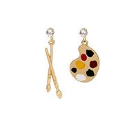 Creative Drawing Board Earrings for Woman,Asymmetric Fun Design, Perfect for Daily Wear, Gift Giving