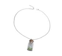 Creative Drifting Bottle Specter Earrings Green Luminescent Necklace Rings Jewellery for Halloween Costume Accessories Day of the Dead Drift Bottle Earrings