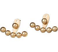 Creative Earrings, Fashionable Personalized Earrin S925 Silver Needle Fan-Shaped Ball Stud Fashion Light Luxury Earrings Women's Exquisite Jewelry