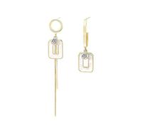 Creative Earrings, Fashionable Personalized Earrin S925 silver needle personality creative geometric square asymmetric earrings earrings female simple temperament jewelry(White)