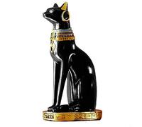 Creative Egyptian Bastet Collectible Figurine Bronze Powder Mixed With Resin Cat Goddess Statue Candle Holder