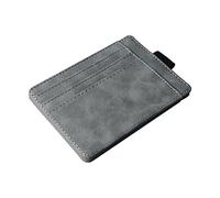 Creative Elastic Band Men's Card Holder PU Leather Ultra-Thin Male Wallets Driver's License Passport Case Cover Coin Purse Pouch,Light Grey