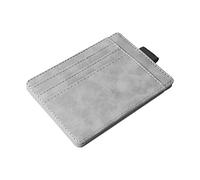 Creative Elastic Band Men's Card Holder PU Leather Ultra-Thin Male Wallets Driver's License Passport Case Cover Coin Purse Pouch,Grey White
