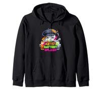 Creative Energy Paint Mode Illustration Zip Hoodie