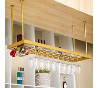 Creative European Wall Mounted Upside Down Wine Rack with Stemware Holder - Stylish Bottle Stand for Home Kitchen & Bar (100x35CM)