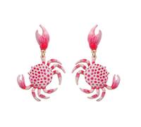Creative Exaggerated Ocean Animal Drop Dangle Earrings for Women, Bohemia Style Alloy Lobster Octopus Fish Crab Earrings for Summer Beach Holiday Party Jewelry Gifts, L, Acrylic, No Gemstone