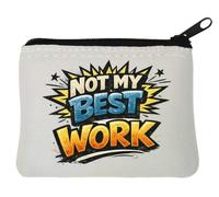 Creative Expression of Imperfect Work Neoprene Coin Purse Pouch 10x11cm White