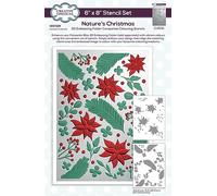 Creative Expressions Companion Colouring Stencil Set-Nature's Christmas, Cream, 15.2 x 20.3 cm