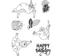 Creative Expressions Designer Boutique-Happy Sloth Day-Stamp Set, A5