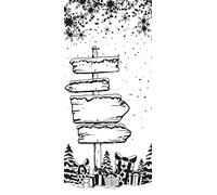 Creative Expressions Designer Boutique-Pre-Cut Stamp-Festive Trail, Grey Rubber, 4 in x 8 in