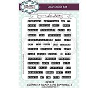 Creative Expressions Everday ticker Tape Sentiments A5 Clear Stamp Set