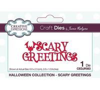Creative Expressions Jamie Rodgers Halloween Craft Dies-Scary Greeting, Brown, 2.6 x 1 in