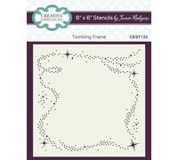 Creative Expressions Jamie Rodgers Twinkling Frame Stencil, Cream, 6 x 6 in