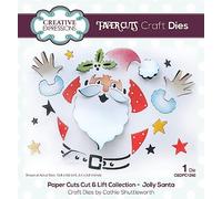 Creative Expressions Paper Cut & Lift Collection-Jolly Santa Craft Die, Metal, 5.4 in x 3.8 in