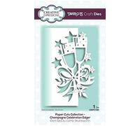 Creative Expressions Paper Cuts Collection - Champagne Edger, Silver, 13.6 x 8.3