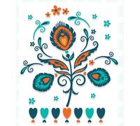 Creative Expressions Paper Cuts Folk Flowers Petal Perfection Craft Die, Brown, 3.4 x 2 in