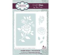 Creative Expressions Sam Poole - Shabby Basics - Vintage Rose - Craft Die, Metal,Largest die 6.6 x 10.1 cm,CEDSP008