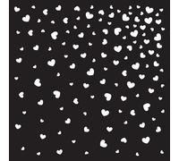 Creative Expressions Scattered Hearts Jamie Rodgers 6 in x 6 in Stencil, Cream, 6 x 6 in