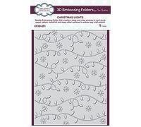 Creative Expressions Sue Wilson-Christmas Lights-3D Embossing Folder, 5.75 x 7.5 inches