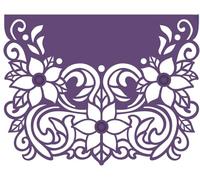Creative Expressions Sue Wilson Frames & Tags Floral Melody Cover Plate Craft Die, Metal, 5.5 x 4.2 in
