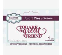Creative Expressions : Sue Wilson : Mini Expressions : You Are A Great Friend Craft Die