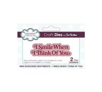 Creative Expressions Sue Wilson Mini Shadowed Sentiments I Smile When I Think of You Craft Die, Brown, 2.9 x 0.8 in