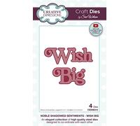 Creative Expressions Sue Wilson-Noble Shadowed Sentiments-Wish Big-Craft, Metal, Largest die 8 x 2.7 cm
