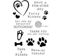 Creative Expressions Sue Wilson Pet Pals 4 in x 6 in Clear Stamp Set, 4 x 6 in