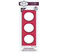 Creative Expressions Sue Wilson-Slimline Holly Oval Aperture Trio-Craft Die, Metal, Size 18.4 x 7.4 cm, CED3222