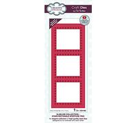 Creative Expressions Sue Wilson-Slimline Stars Rectangle Aperture Trio-Craft Die, Metal, Size 18.4 x 7.4 cm,CED1262