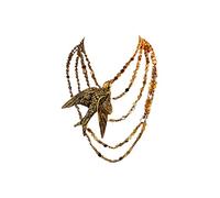 Creative Extravagant Multi Layer Necklace Adorned with Ornate Flying Bird Accent Ideal for Formal Gatherings Banquet Necklace