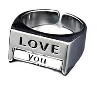 Creative F*K Rotatable Mood Control Spinner Ring - Fidget Adjustable Anxiety Gifts (Love)