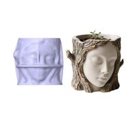 Creative Face Shaped Flowerpot Silicone Mold for Jewelry Container Making Resin Planter Craft Silicone Flower Pot Mold for Resin