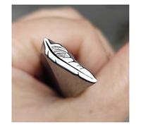 Creative Feather Pattern Metal Stamping Stamp Tool, Gold, Silver, Jewelry, Leather, Plastic, Wood, Steel Stamp Carving Mold (5.2x12mm)