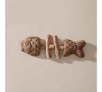 Creative Fish Bone Cat Toy,Fix Your Cat’s Dental Health,Wooden Catnip Teeth Cleaning Stick, Durable Feline Tooth Care Too,Durable Feline Tooth Care Tool (1, brown2)