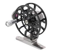 Creative Fishing Reel with Foldable Anti-slip Metal Wheel for Rivers Lakes | Black Finish, Beginner and Experienced Fisher Use, Portable Rod Accessory, Compact Line Setup