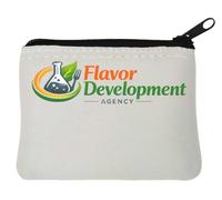 Creative Flavor Development and Innovation Agency Neoprene Coin Purse Pouch 10x11cm White