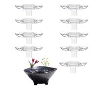 Creative Floating Floral Arrangement Holder,2025 Innovative Floating Flower Display Stand,Clear Flower Bowl Stem Holder,Modern Vase Pedestal Stand Wind-Driven Waterproof,for Bowls Fish Tanks (L*10PCS)
