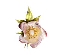 Creative Floral Brooch Feature Intricate Flower Accent for Casual Formal Outfits Fashion Painted Brooch Detailed Pin