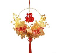 Creative Floral Wreath Ornament for Lunar New Year with Cultural Touch (K)
