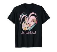 Creative Flow Heals The Soul Palette Heart Brush Style T-Shirt