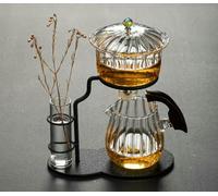 Creative Flower Arrangement Teapot Glass Lazy Automatic Tea Making Household Pu'er Scented Kung Fu Tea Tea Set Infuser Drinking