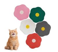 Creative Flower-Shaped Wall-Mounted Cat Scratching Board, Wall-Mount Flower Cat Scratching Pads, Wall Art Cats Scratcher, Furniture Protection from Cats Claws, Space-Saving (red)