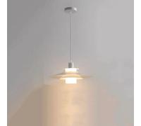 Creative Flying Saucer Glass Light Industrial Style Iron Single Head Chandeliers Black Dimmable E27Hanginglamp Study Table Bar Decoration Lighting Fixture/White