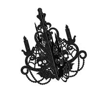 Creative Foldable Paper Candelabra Ornament Wall Art Hanging Chandelier Decoration For Halloween Party Atmospheres Paper Craft Candelabra Decoration