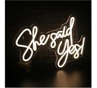 Creative for gift for neon Signs "She Said Yes" Neon LED Sign Bridal Party Marriage Proposal Engagement