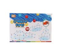 Creative Fort Building Kit, 128 Pieces Construction Set with Cover, DIY STEM Toy for Ages 3+