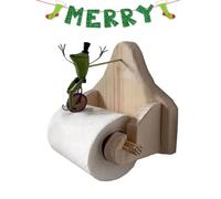 Creative Frog Riding Bicycle Toilet Paper Holder, Funny Frog on Unicycle Wall Mounted Tissue Roll Holder, Funny Toilet Paper Dispenser, Bathroom Shelf