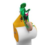 Creative Frog Riding bike Toilet Paper Holder, Frog Animal Roll Holder, Wall Mount Paper Roll Stand, Funny Bathroom Wall Decor Gift