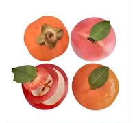 Creative fruit cards, high-value simple handwritten blessing cards, fun decorations, couple message cards. (Four mixed hair styles for 4 photos)